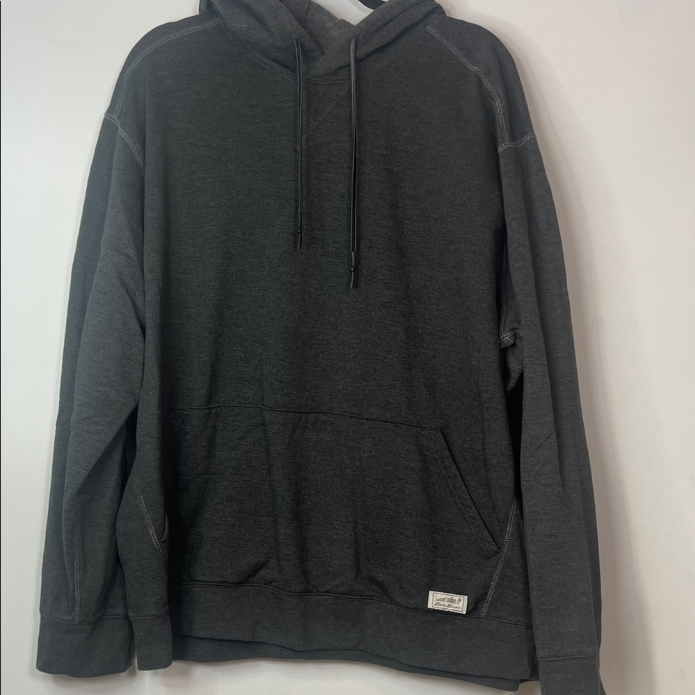 Eddie Bauer Men's Charcoal Gray Classic Comfortable‎ Sweatshirt Hoodie Size XXL